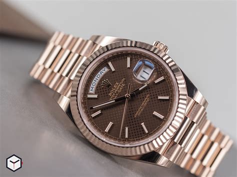 rolex choco|Rolex day date chocolate dial.